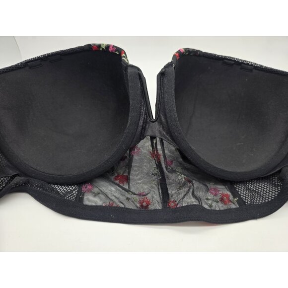 Cacique Bra Womens Size 40G Black Lightly Lined Multi-Way Strapless Underwire - Picture 10 of 14